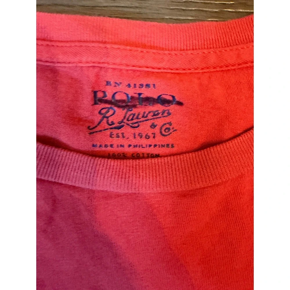 Polo Ralph Lauren Graphic Tee Men L Red Anchor Nautical Short Sleeve